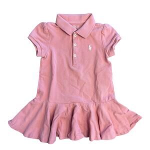 Ralph Lauren Pique Dress Toddler Girl Size 24 months Pink
